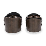 Alessio Peppercorn Leather Handled Storage from Roseland Furniture