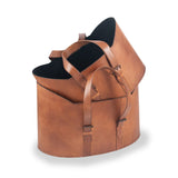 Alessio Brown Leather Handled Storage from Roseland Furniture