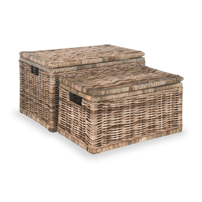 Kubu Rectangular Basket Chests Set of 2
