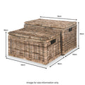 Kubu Rectangular Basket Chests Grey from Roseland Furniture