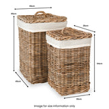 Kubu Square Linen Baskets Grey from Roseland Furniture