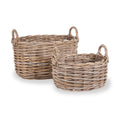 Kubu Oval Baskets Grey from Roseland Furniture