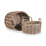 Kubu Oval Baskets Grey from Roseland Furniture
