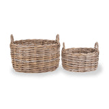 Kubu Oval Baskets Grey from Roseland Furniture