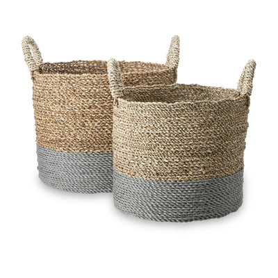 Banana Leaf Two Tone Baskets Set of 2