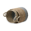 Banana Leaf Two Tone Baskets Grey from Roseland Furniture
