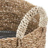 Banana Leaf Two Tone Baskets Grey from Roseland Furniture