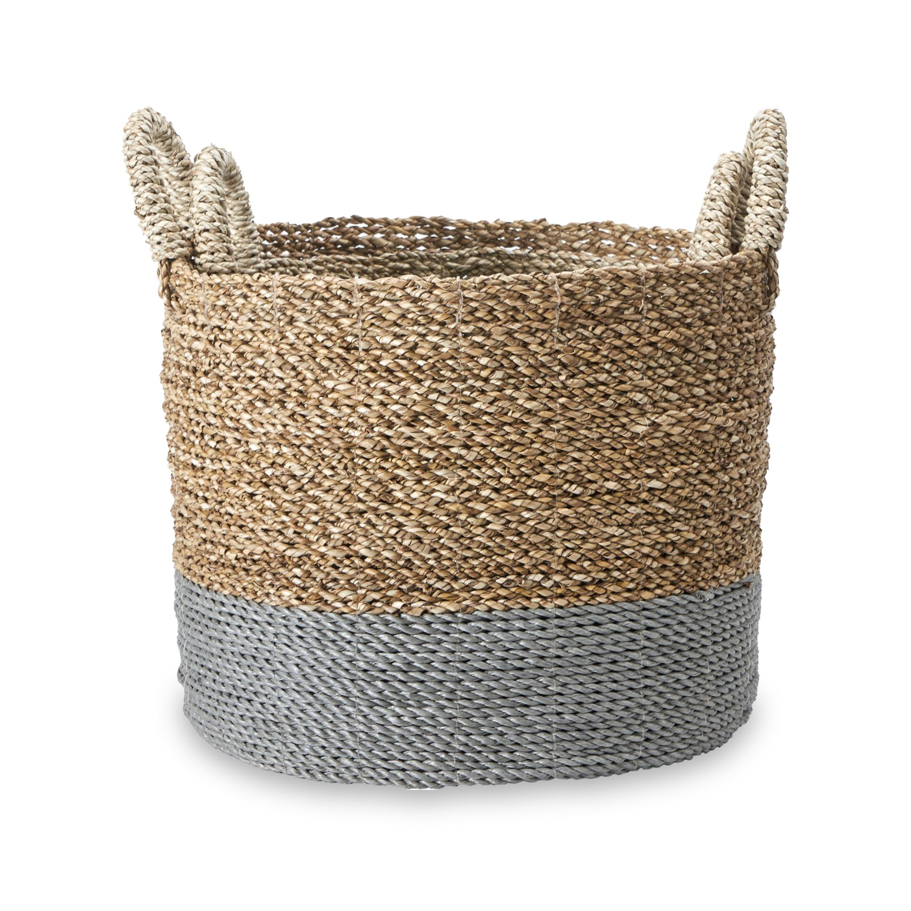 Banana Leaf Two Tone Baskets Grey from Roseland Furniture