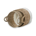 Banana Leaf Two Tone Baskets White from Roseland Furniture