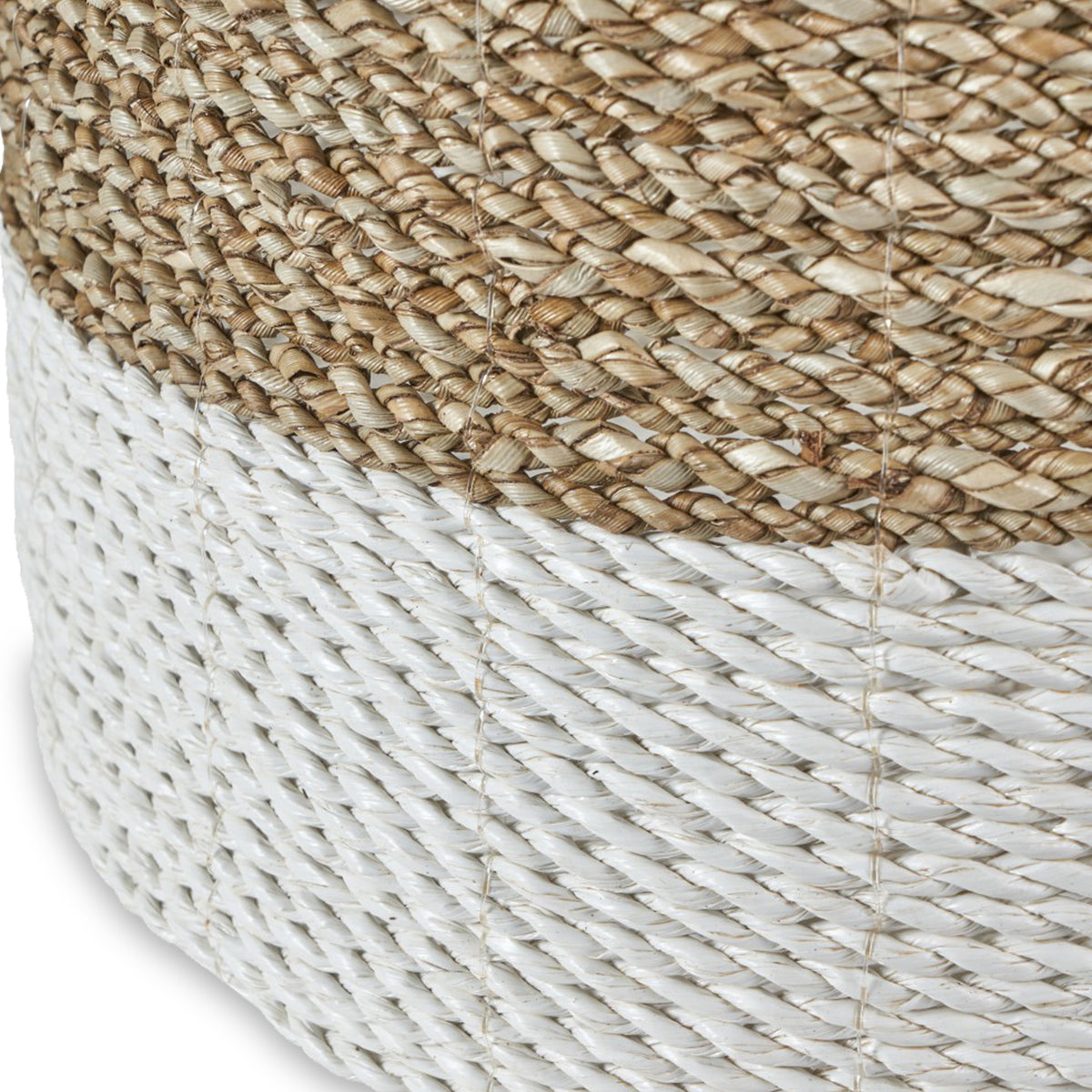 Banana Leaf Two Tone Baskets White from Roseland Furniture