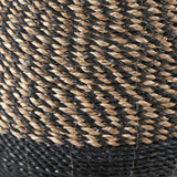 Seagrass Natural and Black Round Handled Baskets from Roseland Furniture