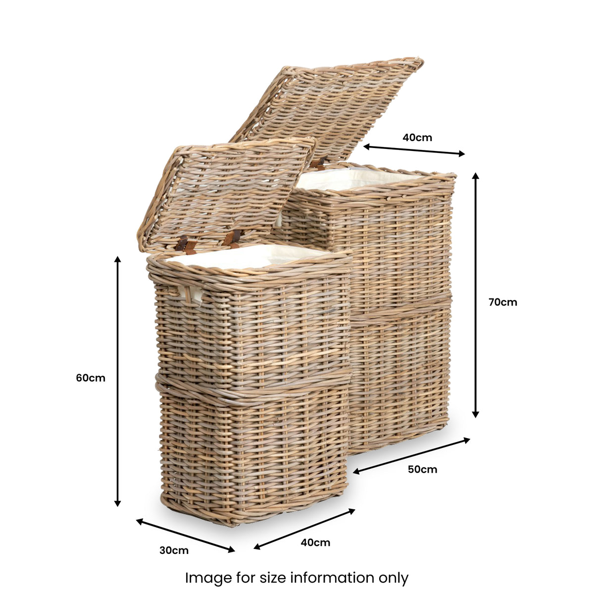 Kubu Rectangular Linen Baskets from Roseland Furniture