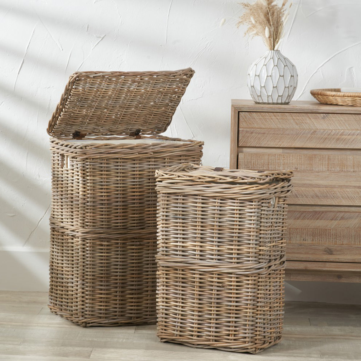 Kubu Rectangular Linen Baskets from Roseland Furniture