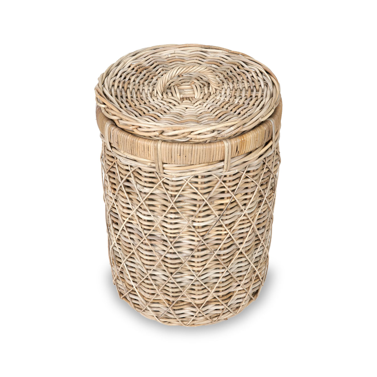 Rattan Round Linen Basket from Roseland Furniture