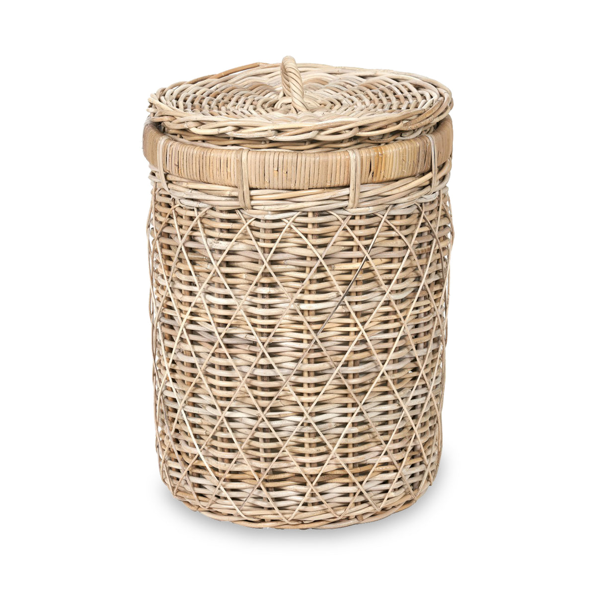 Rattan Round Linen Basket from Roseland Furniture
