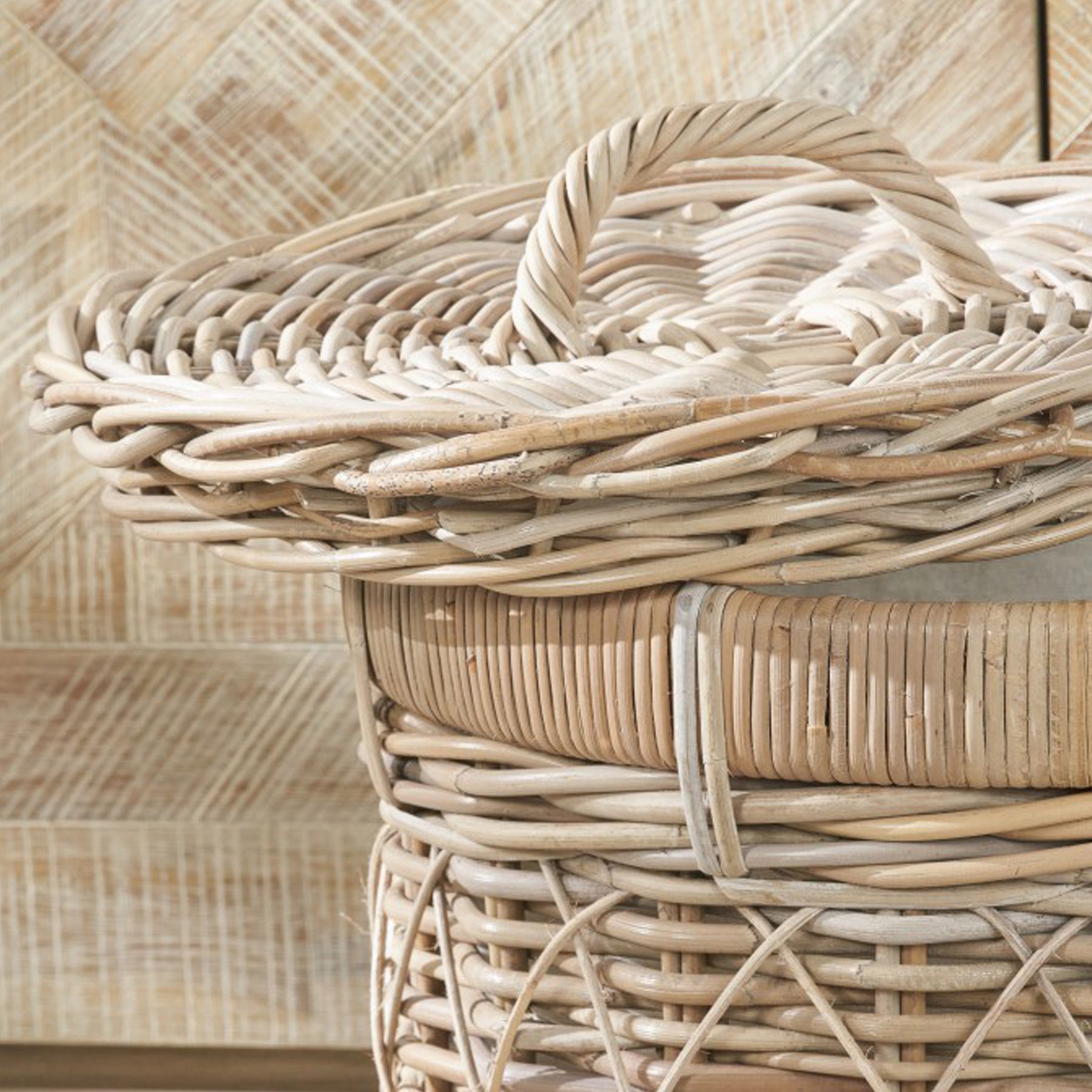 Rattan Round Linen Basket from Roseland Furniture