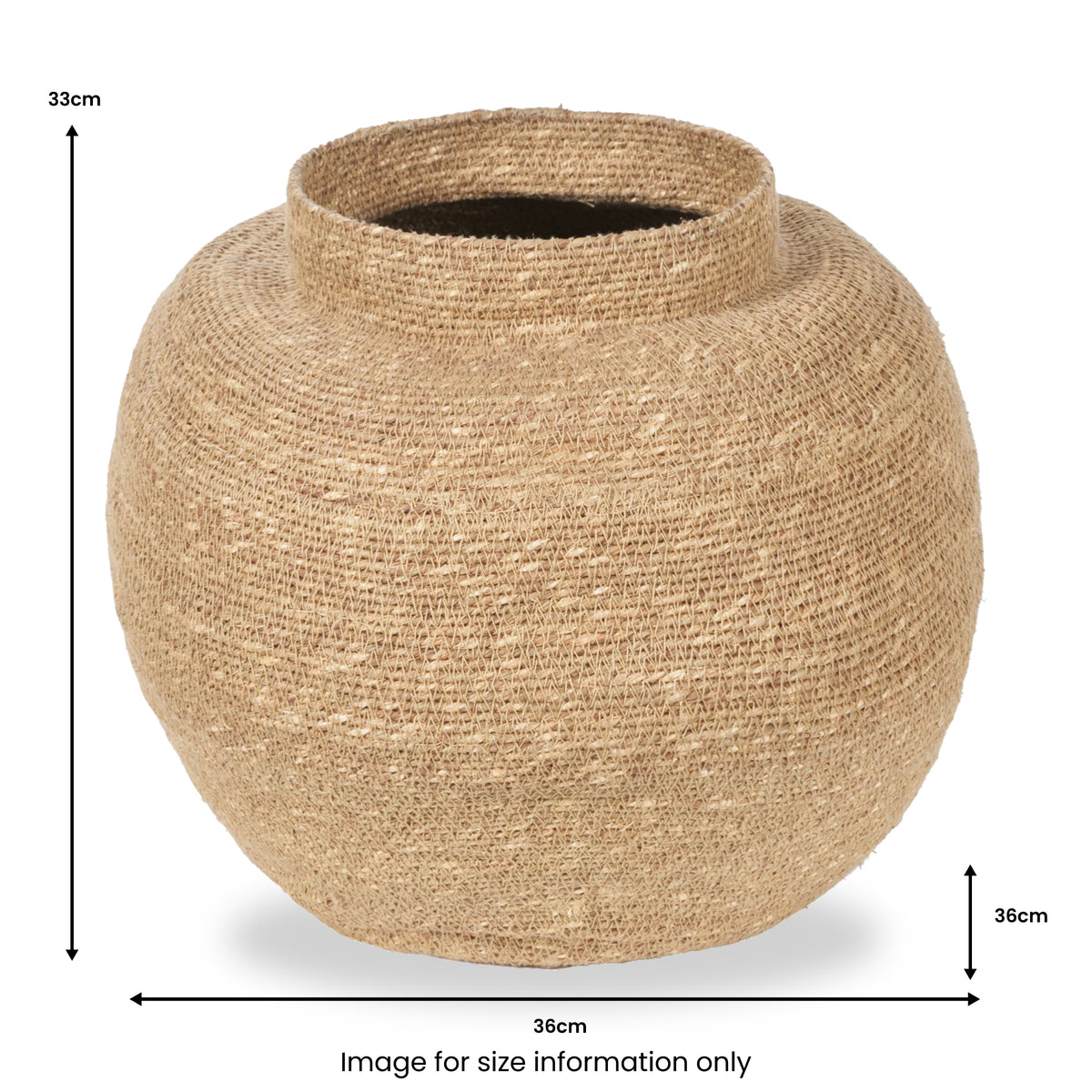 Seagrass Natural Urn Shaped Basket from Roseland Furniture