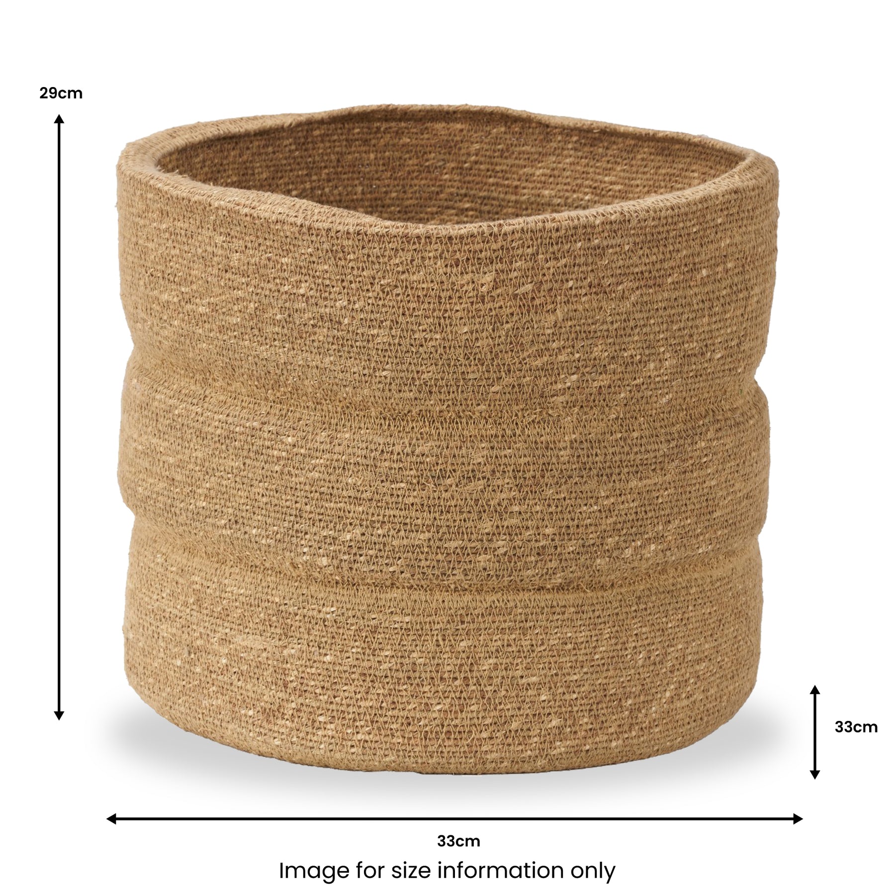 Seagrass Natural Ribbed Basket from Roseland Furniture