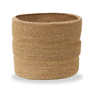 Seagrass Natural Ribbed Basket