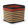 Seagrass Stripe Square Basket Terracotta from Roseland Furniture