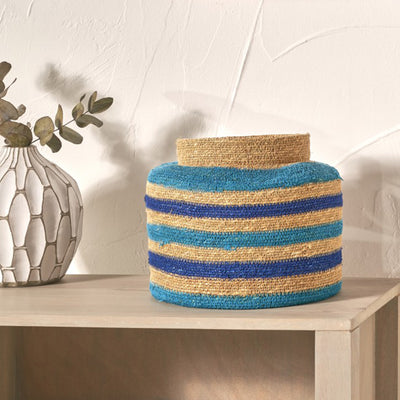 Seagrass Stripe Round Basket