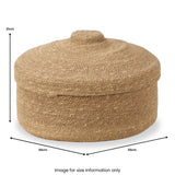 Seagrass Natural Lidded Round Basket from Roseland Furniture