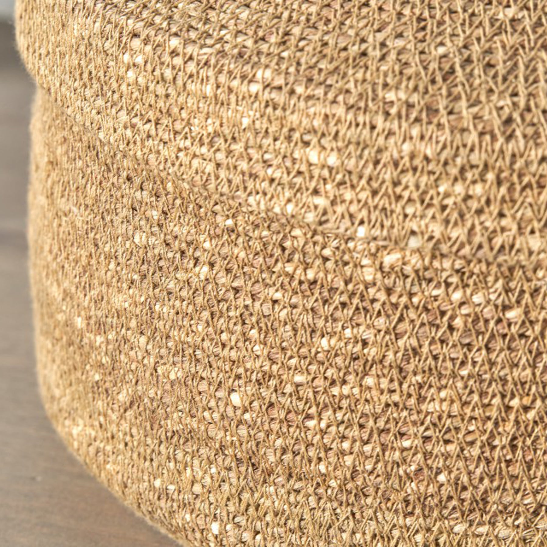 Seagrass Natural Lidded Round Basket from Roseland Furniture
