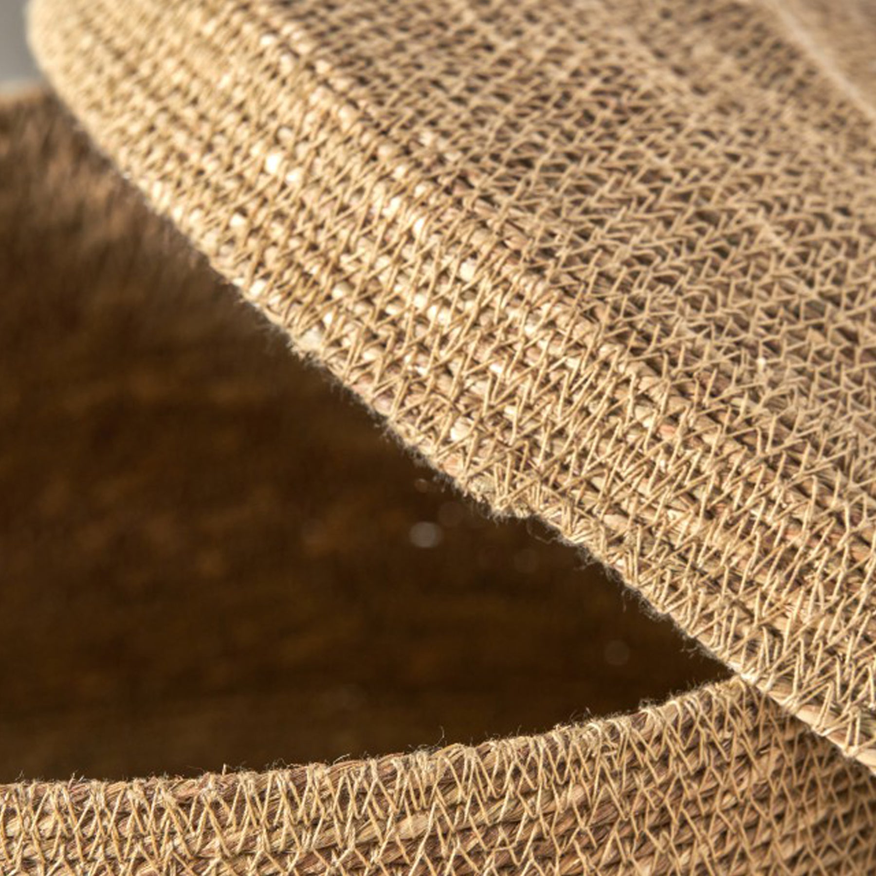 Seagrass Natural Lidded Round Basket from Roseland Furniture