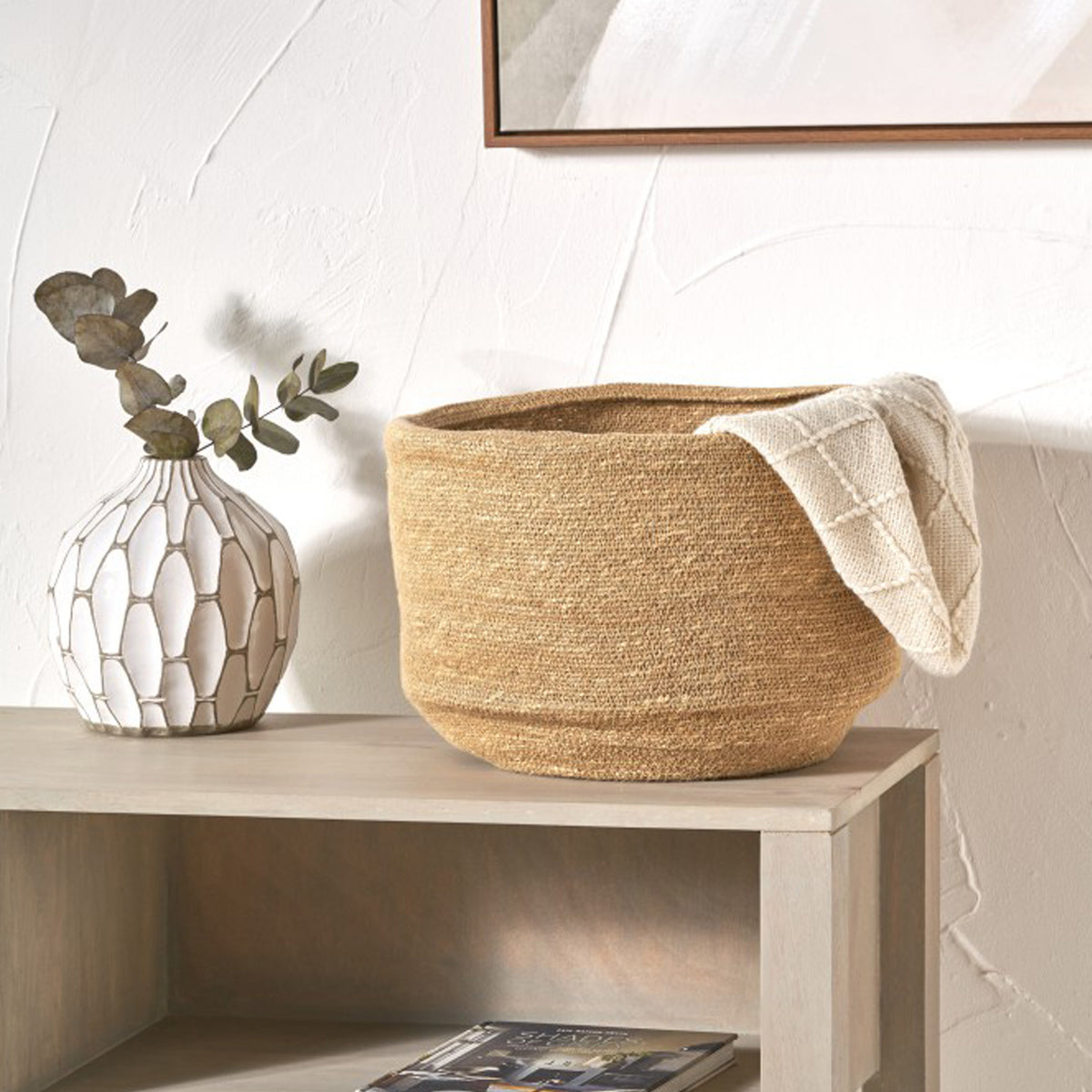 Seagrass Natural Round Basket from Roseland Furniture