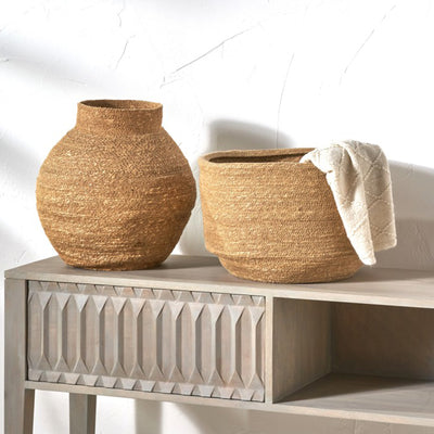 Seagrass Natural Round Basket