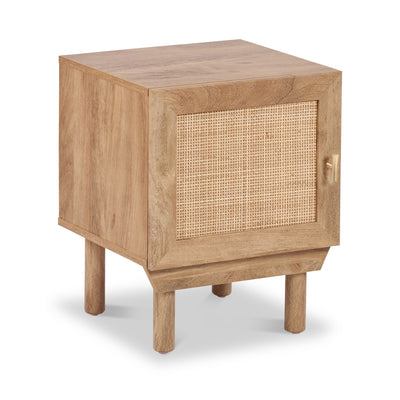 Henrik Natural Rattan 1 Door Bedside Table