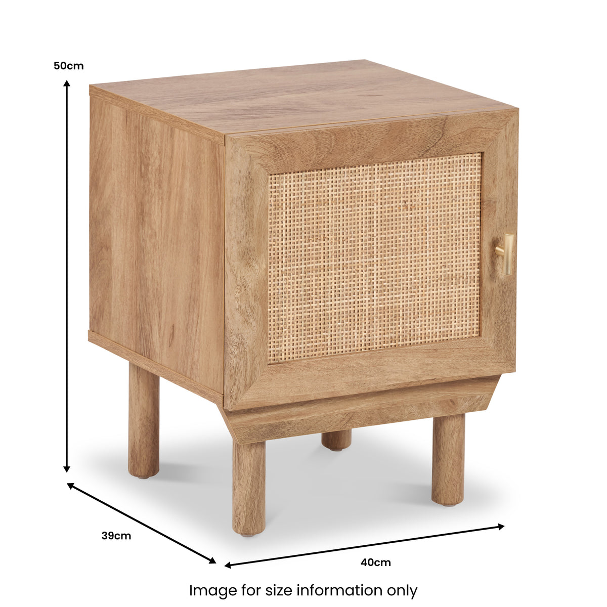 Henrik Natural Rattan 1 Door Cupboard Unit from Roseland Furniture
