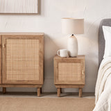 Henrik Natural Rattan 1 Door Cupboard Unit from Roseland Furniture