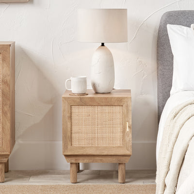 Henrik Natural Rattan 1 Door Bedside Table