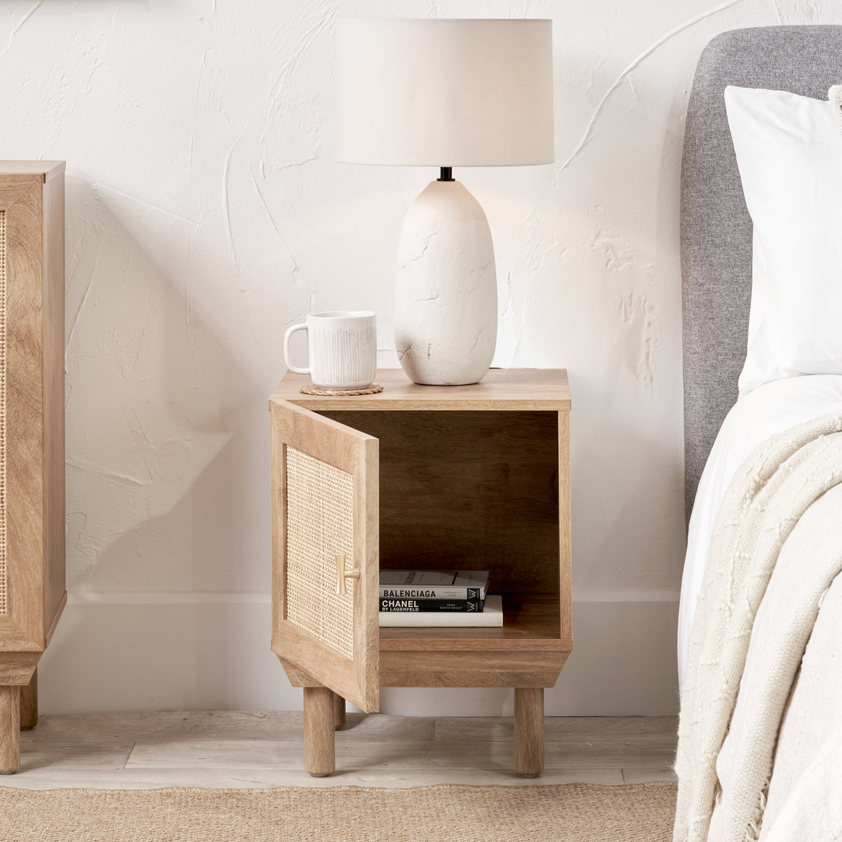 Henrik Natural Rattan 1 Door Cupboard Unit from Roseland Furniture
