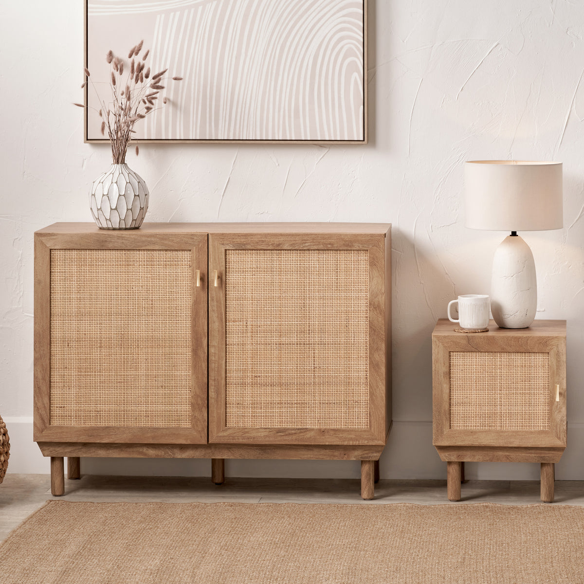 Henrik Natural Rattan 2 Door Cabinet from Roseland Furniture