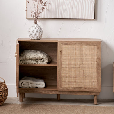Henrik Natural Rattan 2 Door Cupboard
