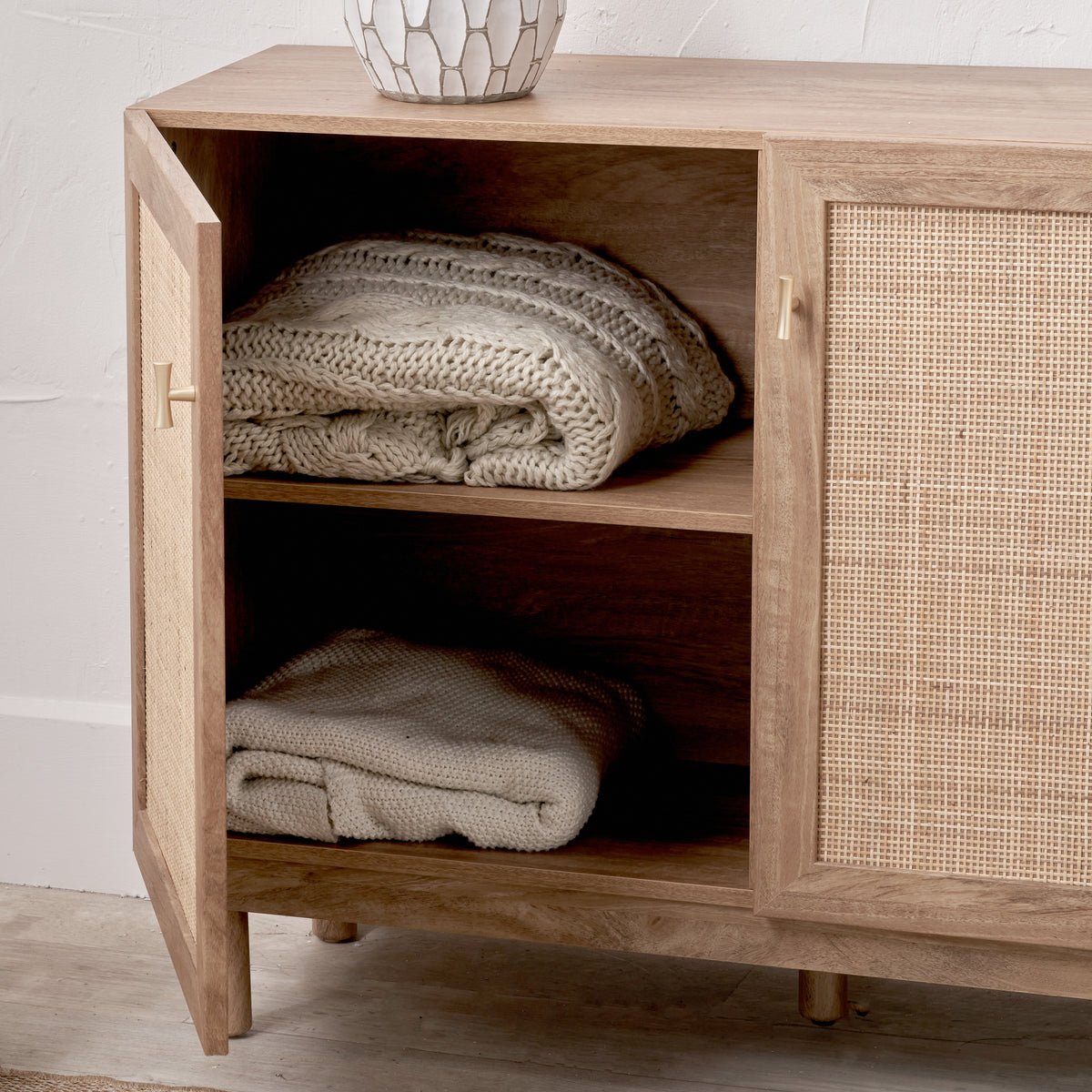 Henrik Natural Rattan 2 Door Cabinet from Roseland Furniture