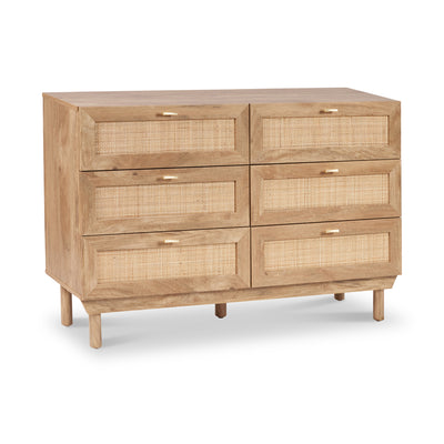 Henrik Natural Rattan 6 Drawer Chest