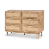 Henrik Natural Rattan 6 Drawer Unit from Roseland Furniture