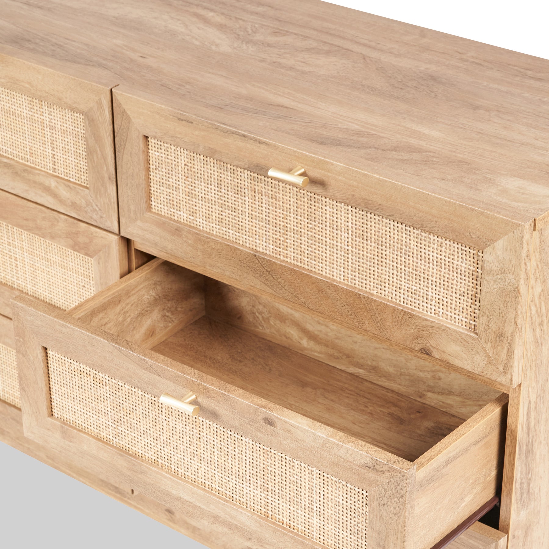 Henrik Natural Rattan 6 Drawer Unit from Roseland Furniture