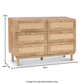 Henrik Natural Rattan 6 Drawer Unit from Roseland Furniture