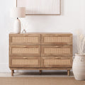 Henrik Natural Rattan 6 Drawer Unit from Roseland Furniture