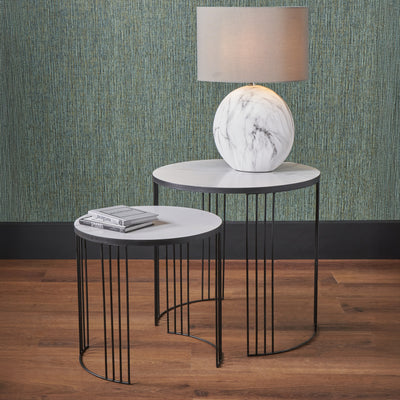 Atri Marble Effect Nest of Tables
