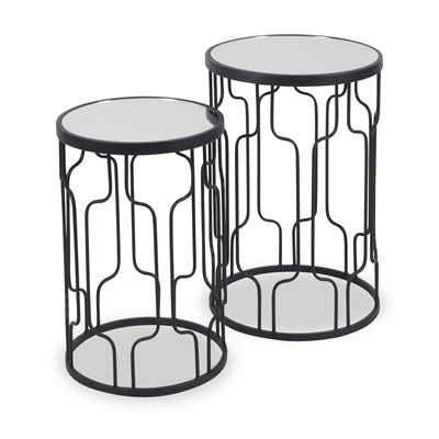 Caprisse Mirrored Glass Side Tables