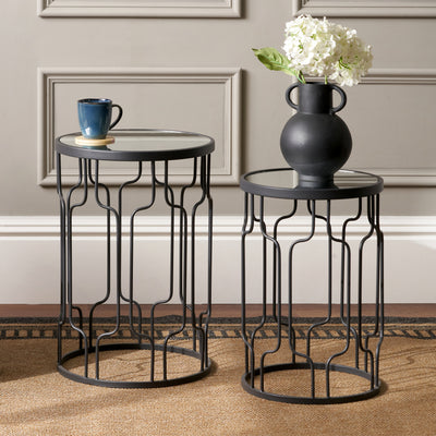 Caprisse Mirrored Glass Side Tables