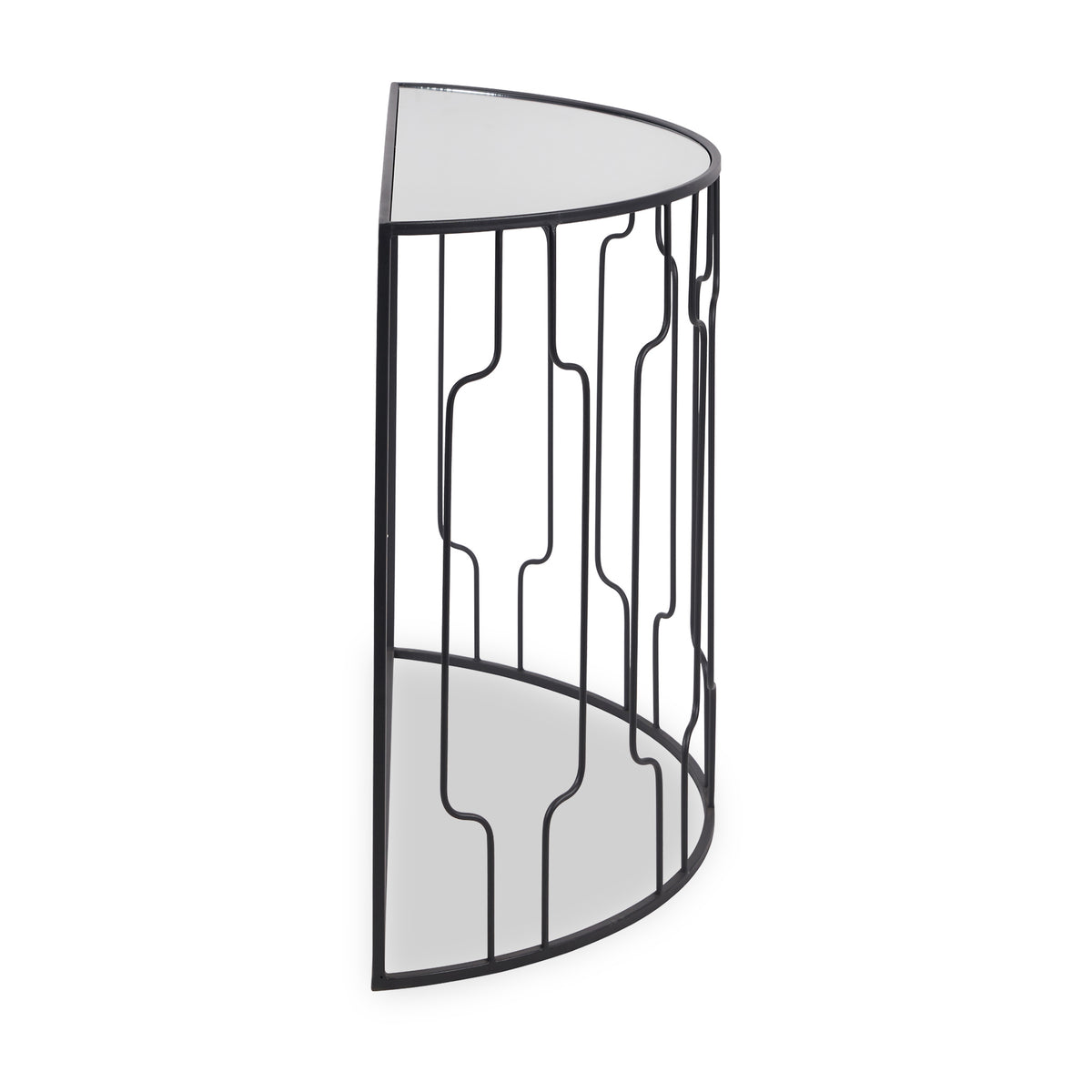 Caprisse Mirrored and Graphite Console Table from Roseland Furniture