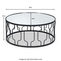 Caprisse Mirrored and Graphite Coffee Table from Roseland Furniture