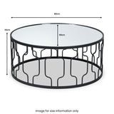 Caprisse Mirrored and Graphite Coffee Table from Roseland Furniture