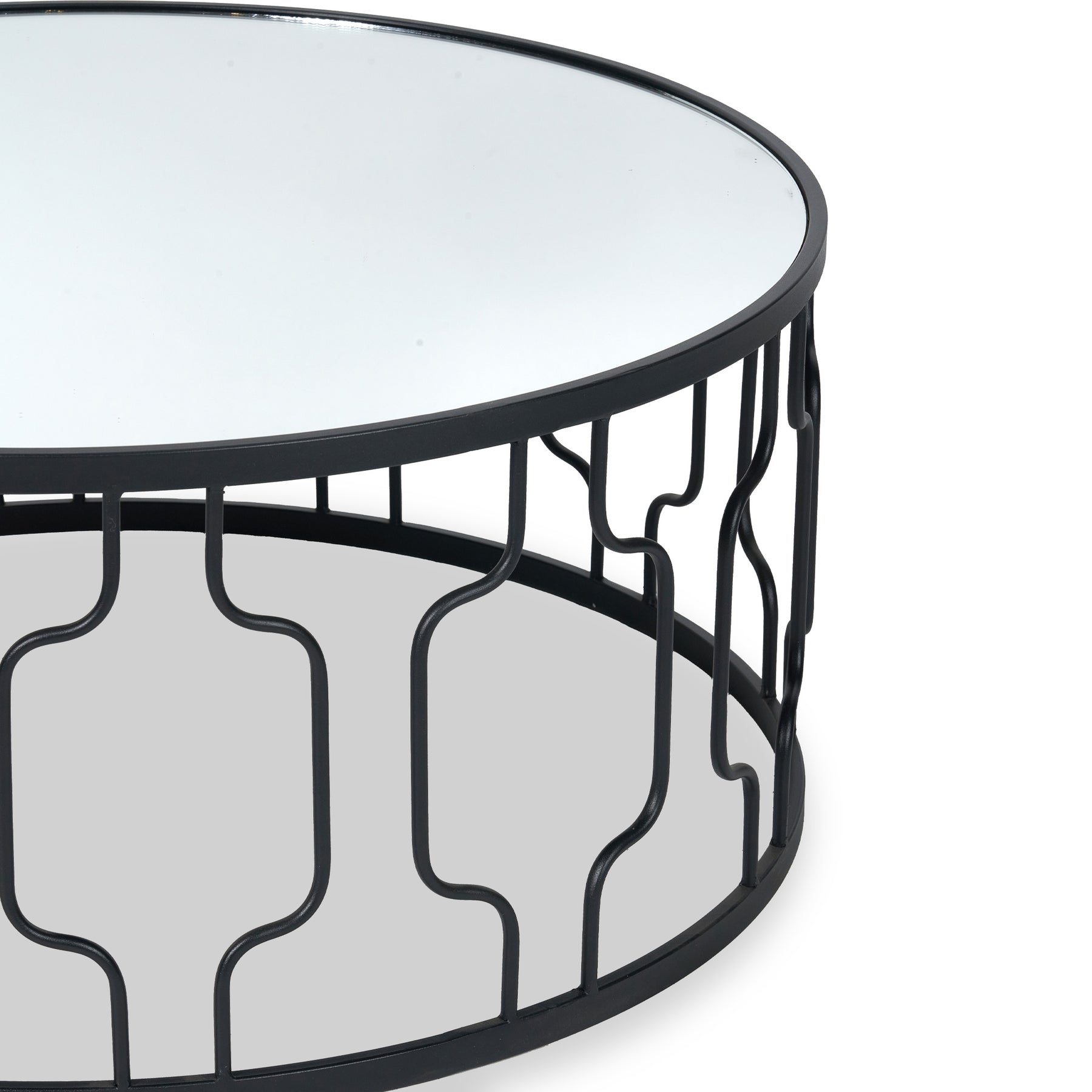 Caprisse Mirrored and Graphite Coffee Table from Roseland Furniture